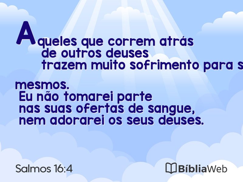 Salmos 16:4 em imagem para compartilhar