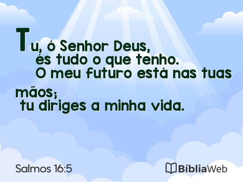 Salmos 16:5 em imagem para compartilhar