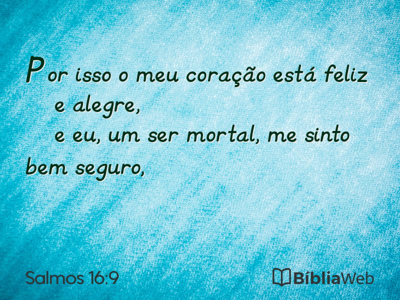 Salmos 16:9 em imagem para compartilhar