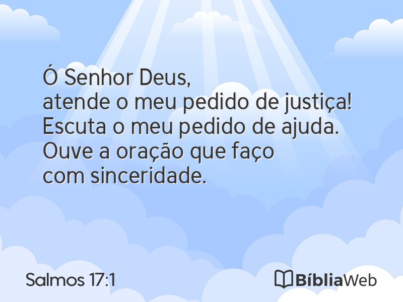 Salmos 17:1 em imagem para compartilhar