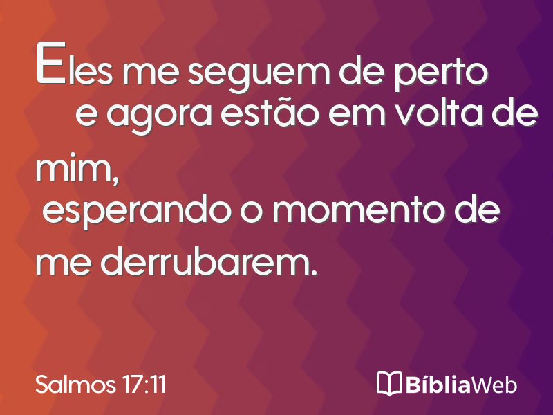 Salmos 17:11 em imagem para compartilhar