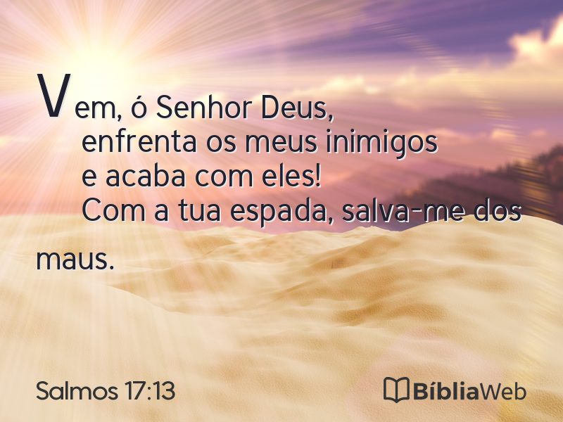 Salmos 17:13 em imagem para compartilhar