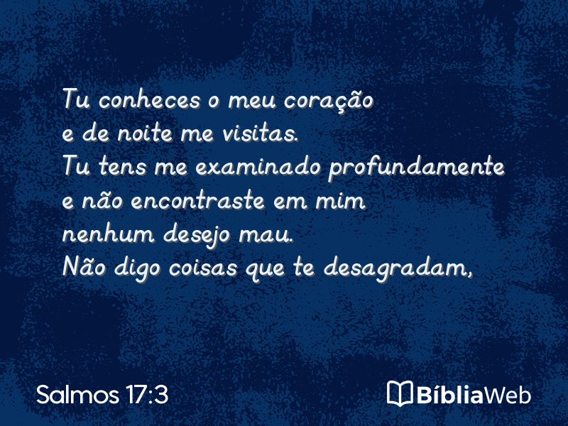Salmos 17:3 em imagem para compartilhar