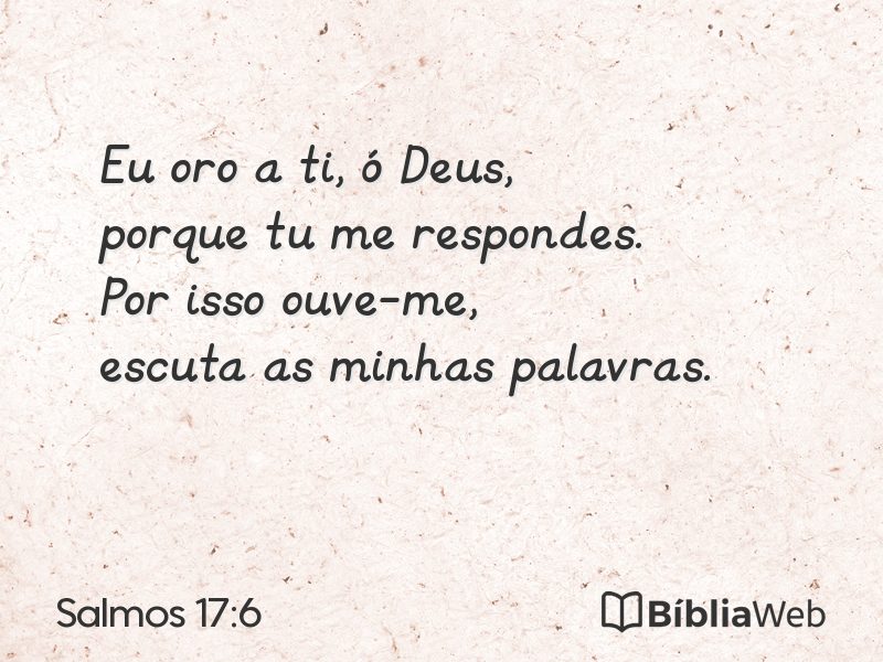 Salmos 17:6 em imagem para compartilhar