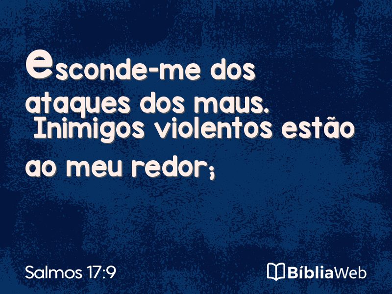 Salmos 17:9 em imagem para compartilhar