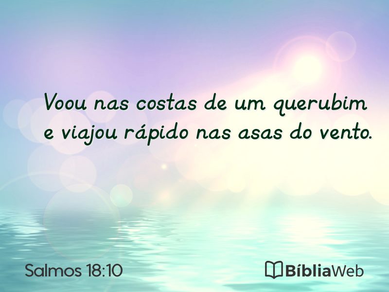 Salmos 18:10 em imagem para compartilhar