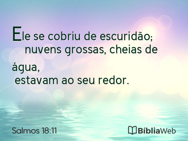 Salmos 18:11 em imagem para compartilhar