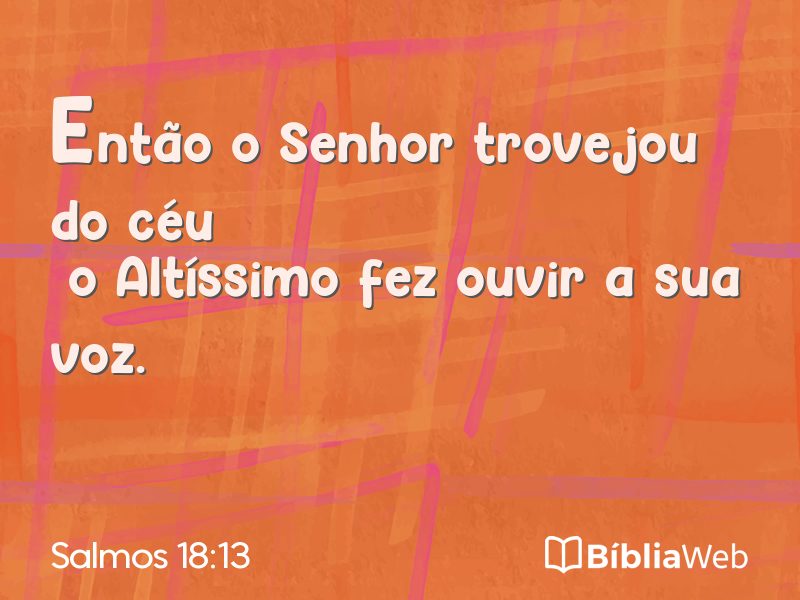 Salmos 18:13 em imagem para compartilhar