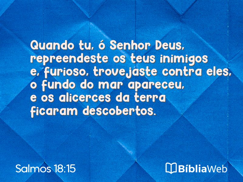 Salmos 18:15 em imagem para compartilhar
