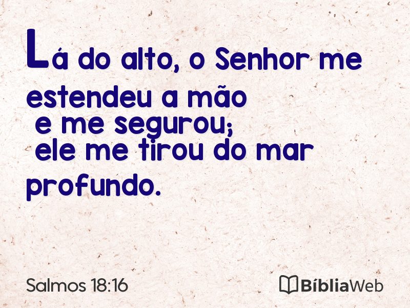 Salmos 18:16 em imagem para compartilhar