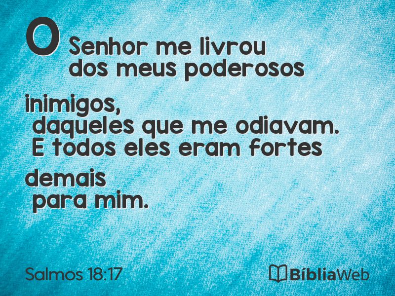 Salmos 18:17 em imagem para compartilhar