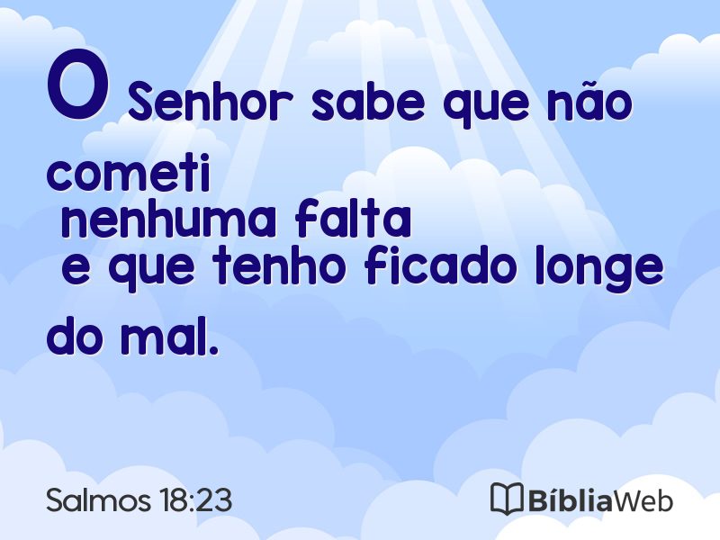 Salmos 18:23 em imagem para compartilhar