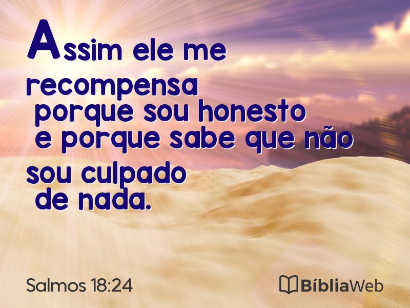 Salmos 18:24 em imagem para compartilhar