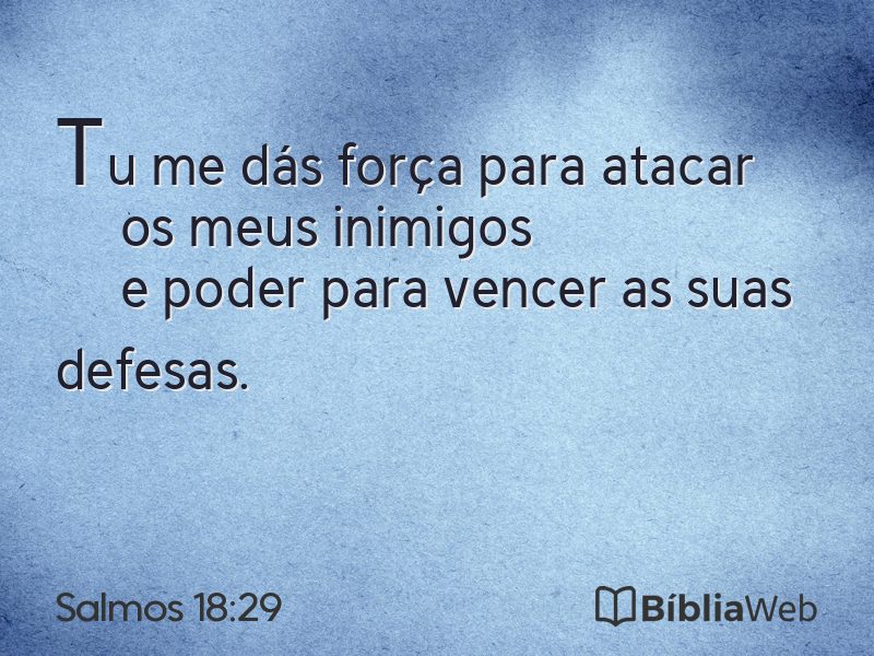Salmos 18:29 em imagem para compartilhar