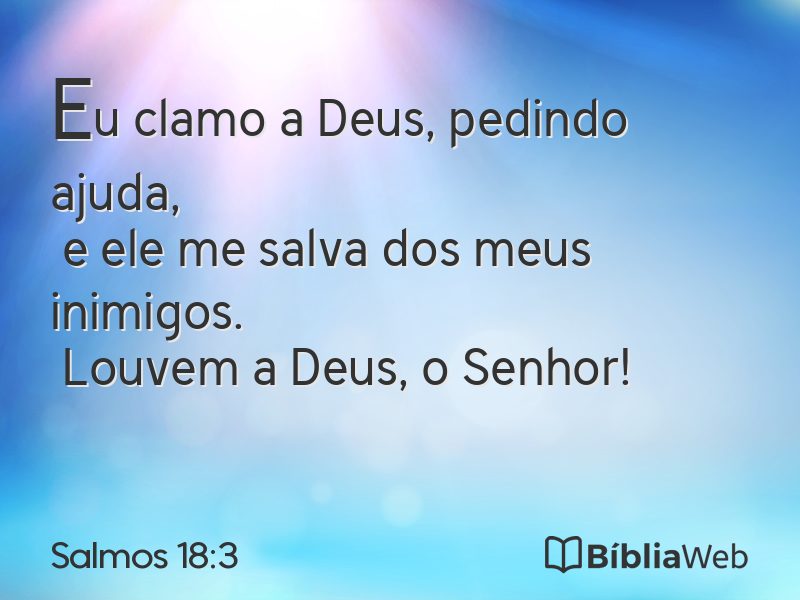 Salmos 18:3 em imagem para compartilhar