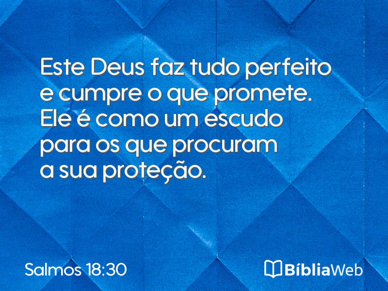 Salmos 18:30 em imagem para compartilhar