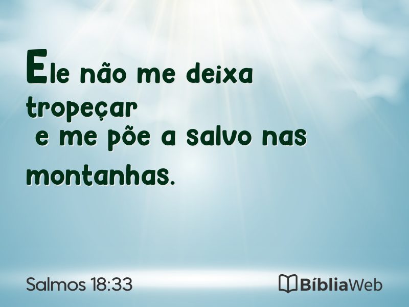 Salmos 18:33 em imagem para compartilhar