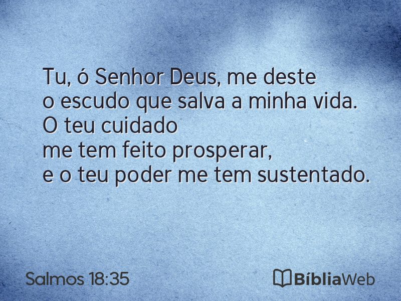 Salmos 18:35 em imagem para compartilhar