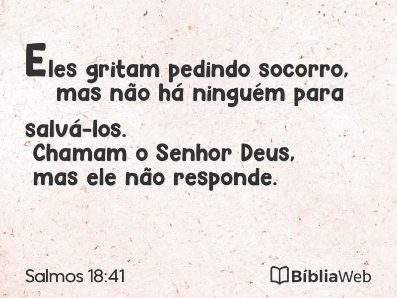 Salmos 18:41 em imagem para compartilhar