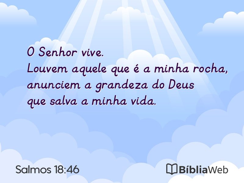Salmos 18:46 em imagem para compartilhar