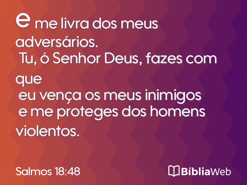 Salmos 18:48 em imagem para compartilhar