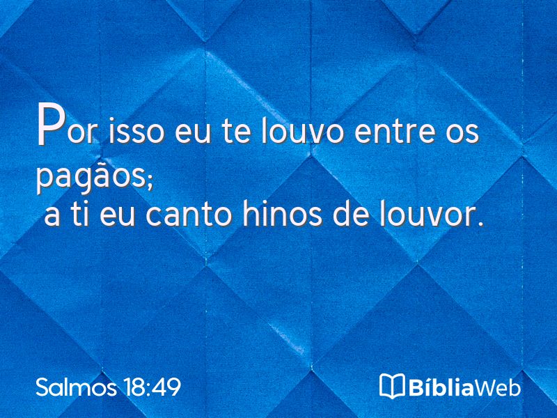 Salmos 18:49 em imagem para compartilhar