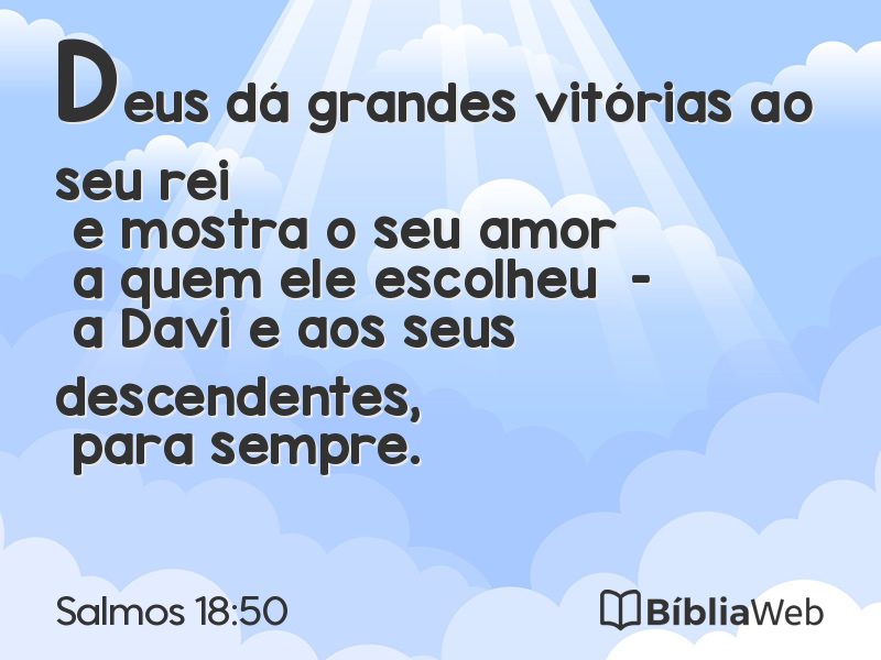 Salmos 18:50 em imagem para compartilhar