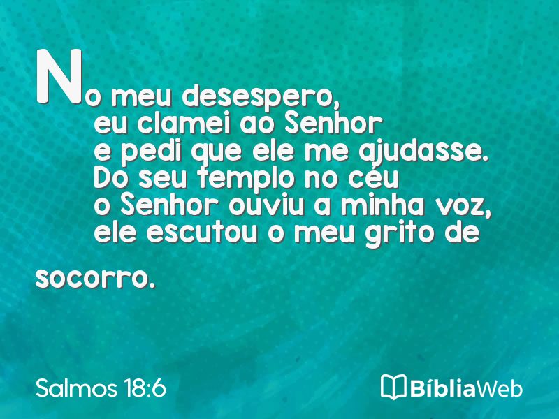 Salmos 18:6 em imagem para compartilhar