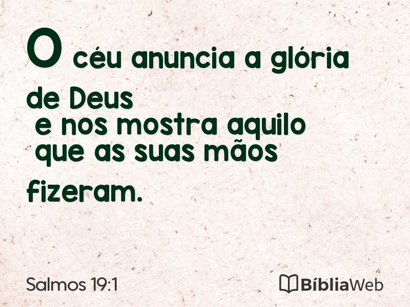 Salmos 19:1 em imagem para compartilhar
