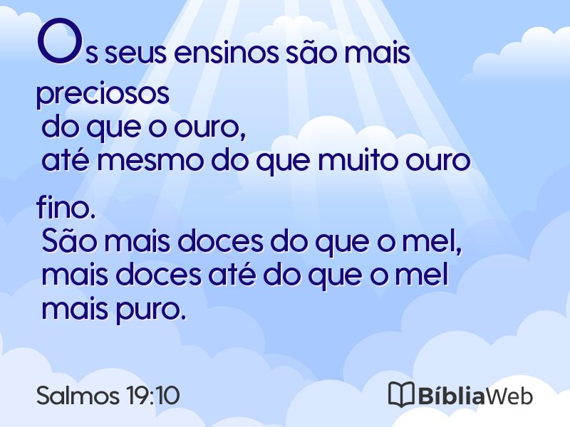 Salmos 19:10 em imagem para compartilhar