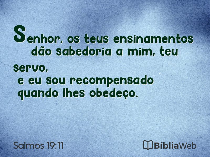 Salmos 19:11 em imagem para compartilhar