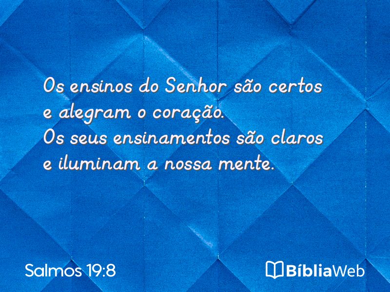 Salmos 19:8 em imagem para compartilhar