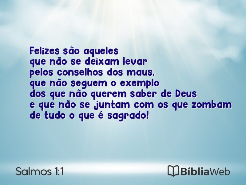 Salmos 1:1 em imagem para compartilhar
