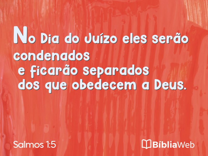 Salmos 1:5 em imagem para compartilhar