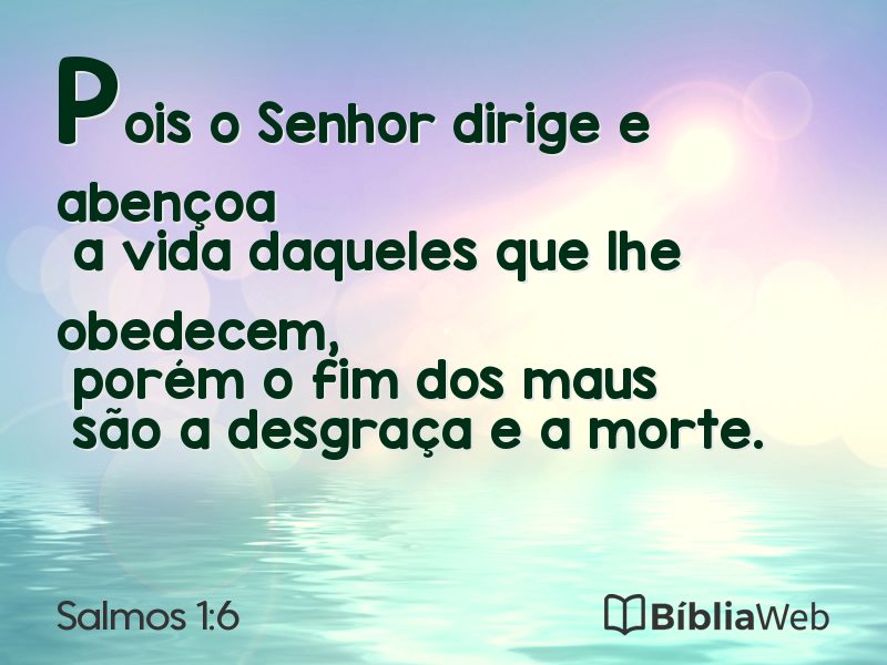 Salmos 1:6 em imagem para compartilhar