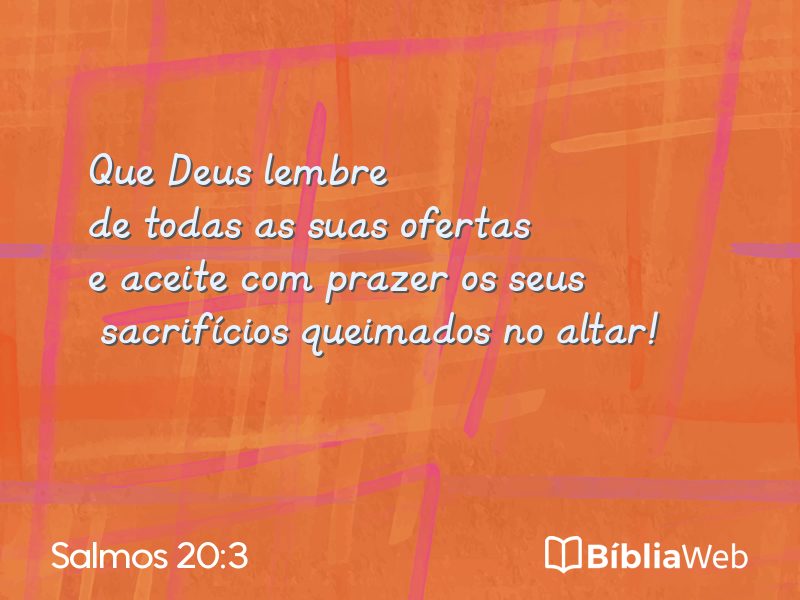 Salmos 20:3 em imagem para compartilhar