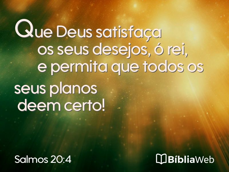 Salmos 20:4 em imagem para compartilhar