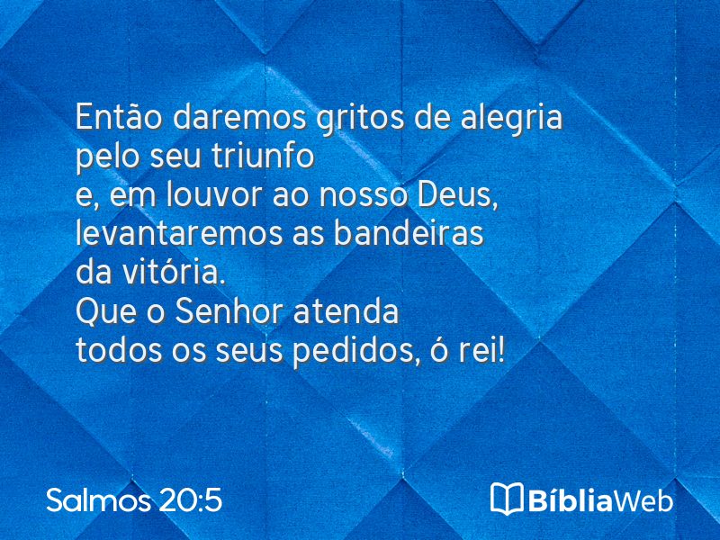 Salmos 20:5 em imagem para compartilhar