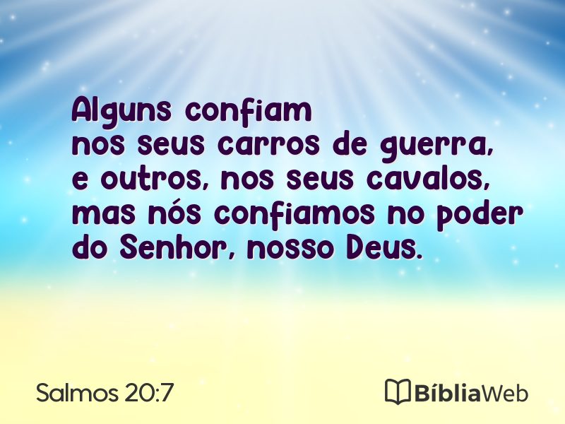 Salmos 20:7 em imagem para compartilhar