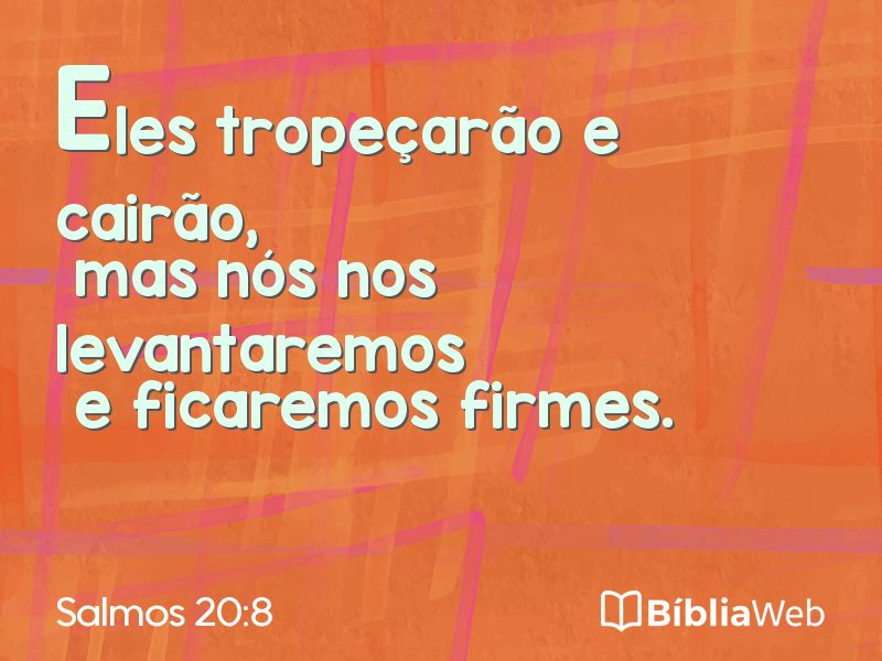 Salmos 20:8 em imagem para compartilhar