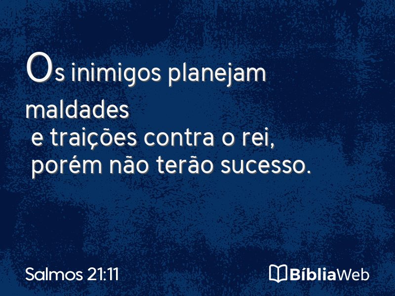 Salmos 21:11 em imagem para compartilhar
