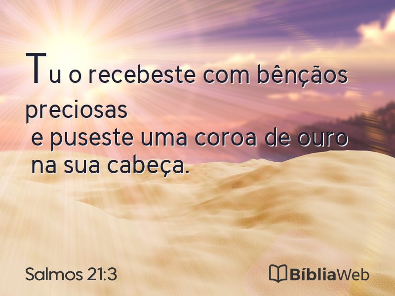 Salmos 21:3 em imagem para compartilhar