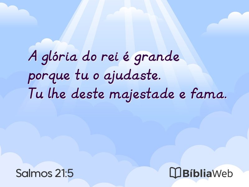 Salmos 21:5 em imagem para compartilhar