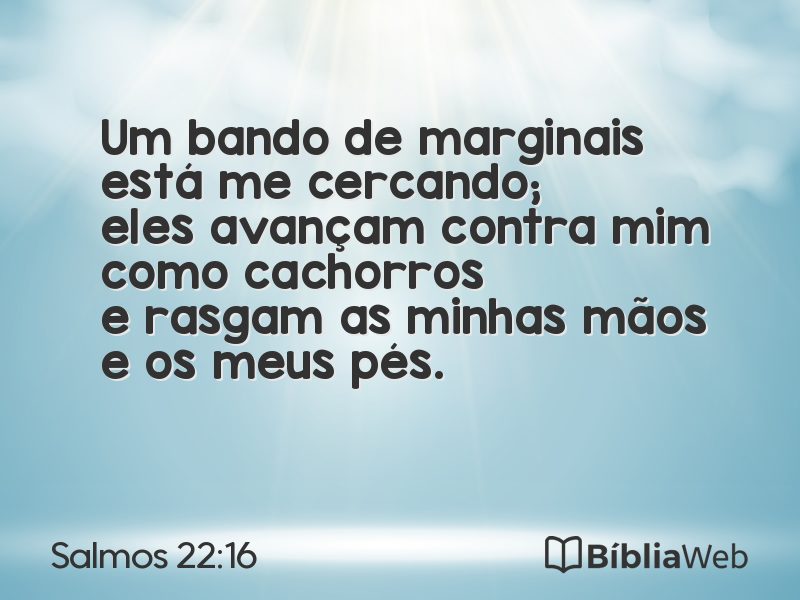 Salmos 22:16 em imagem para compartilhar