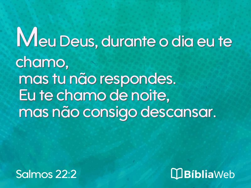 Salmos 22:2 em imagem para compartilhar