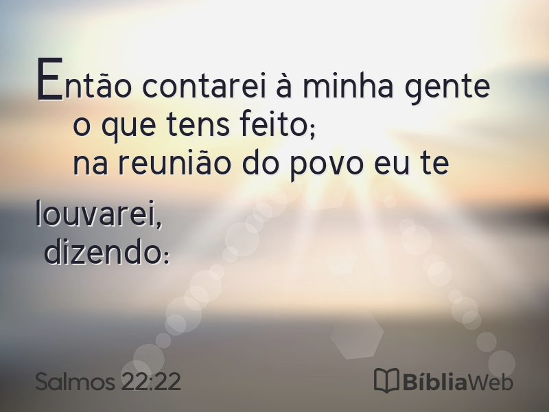 Salmos 22:22 em imagem para compartilhar