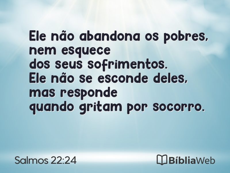 Salmos 22:24 em imagem para compartilhar