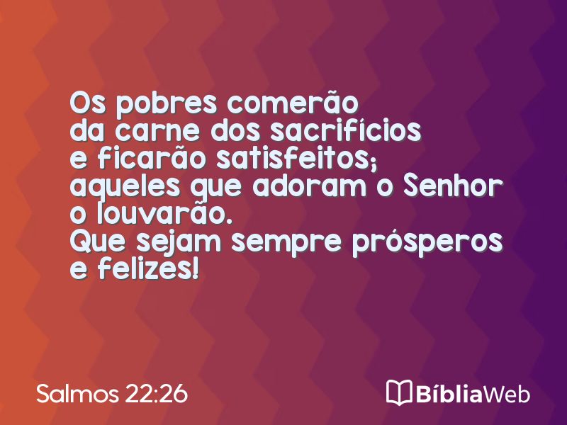 Salmos 22:26 em imagem para compartilhar