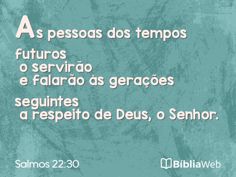 Salmos 22:30 em imagem para compartilhar