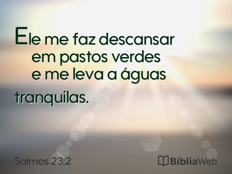 Salmos 23:2 em imagem para compartilhar